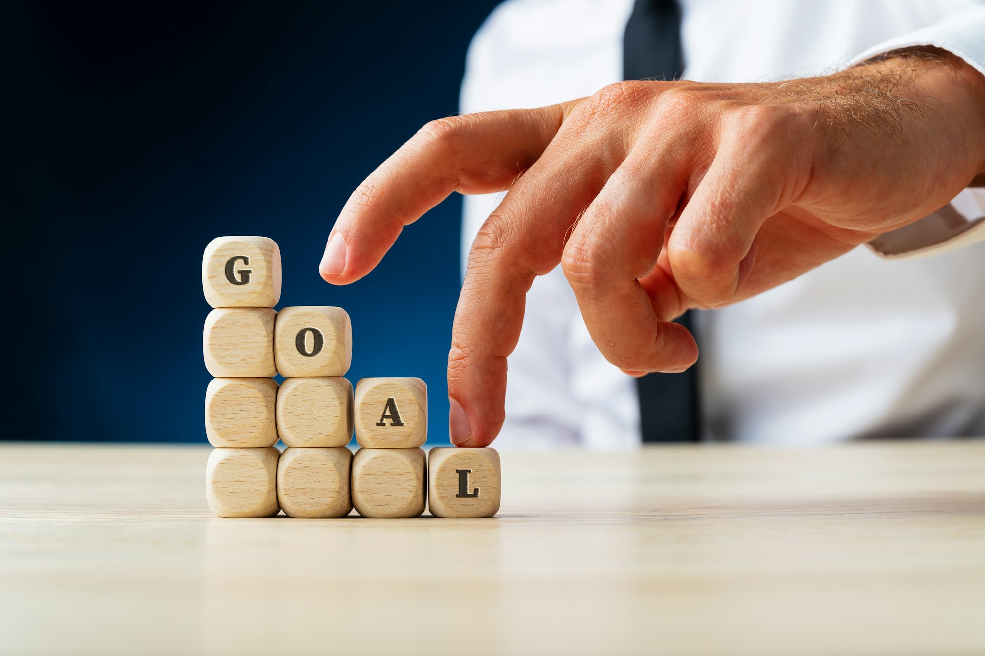 Conceptual image of business vision and ambition